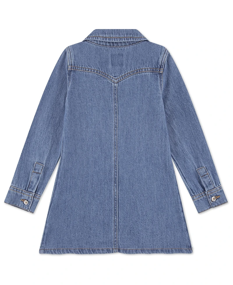 Levi's Toddler Girls' 2T-5T Western Denim Shirt Dress