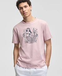 Sun + Stone Men's Surf Haven Mermaid Graphic Cotton T-Shirt, Macy's Exclusive