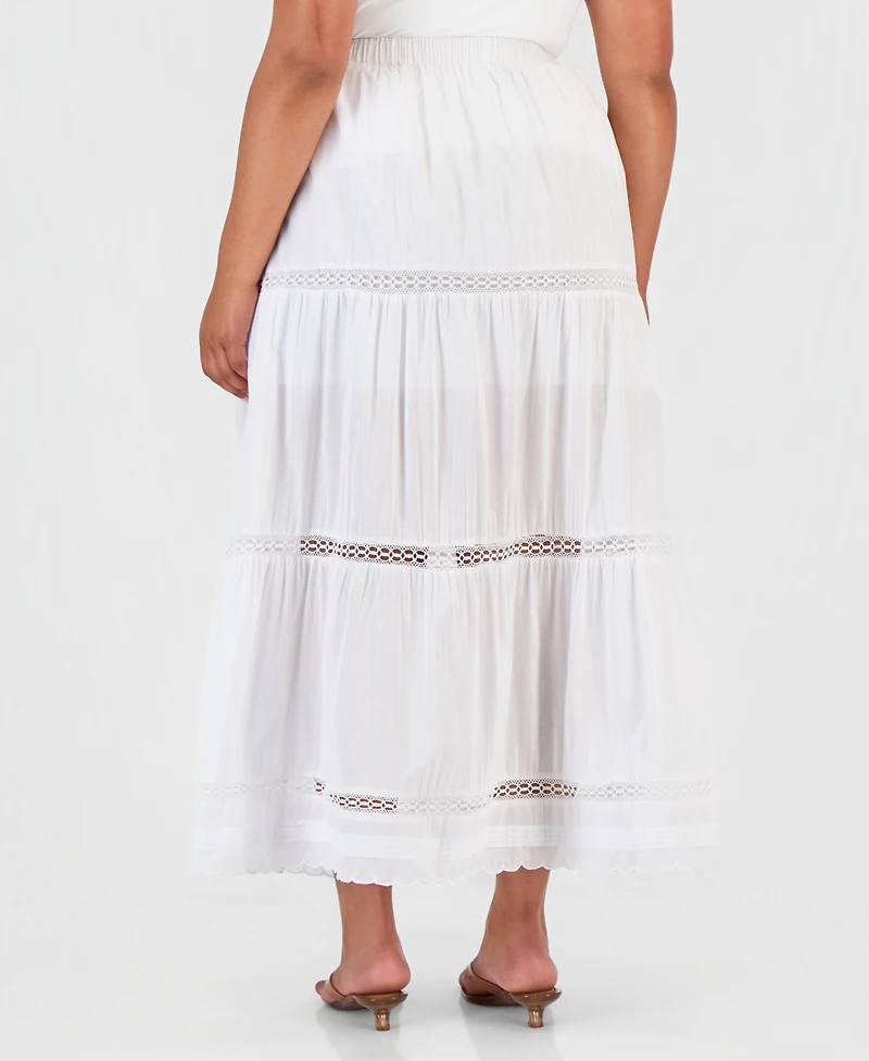 And Now This Trendy Plus Cotton Tiered Skirt, Macy's Exclusive
