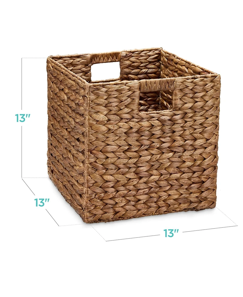 Best Choice Products 13x13in Hyacinth Storage Baskets, Set of 5 Multipurpose Collapsible Organizers