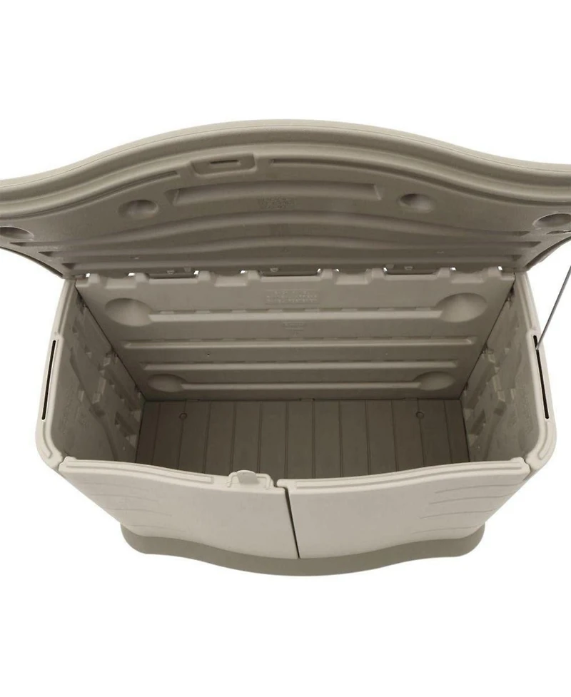 Rubbermaid Plastic Double Walled Horizontal Outdoor Storage Shed, Sand