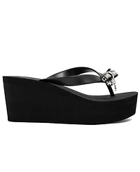 Juicy Couture Women's Boujee Platform Thong Wedge Sandals