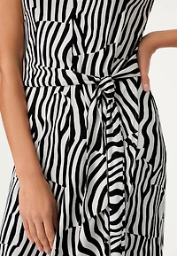 Olsen Women's Modern Zebra Faux Wrap Dress