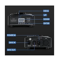 Artudatech 100W Rgbw Moving Head Stage Light with Dynamic Pattern & Rainbow Effects, Sound/Dmx Ready