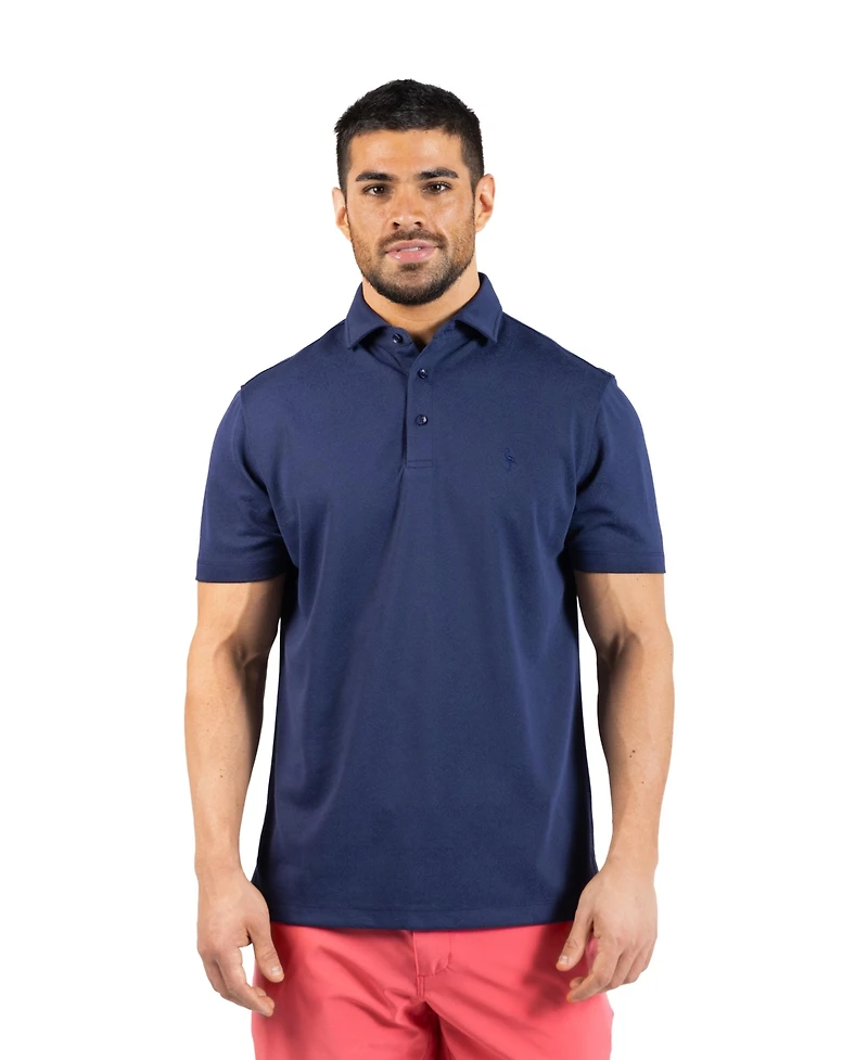 Tailorbyrd Men's Distressed Floral Modal Polo