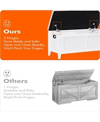 gaomon 39.4" Wooden Flip-Top Storage Bench