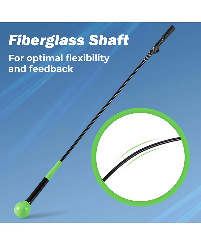 Mecale Golf Swing Trainer Stick with Weighted Head, 47"/40"/31.5" Practice Aid