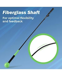 Mecale Golf Swing Trainer Stick with Weighted Head, 47"/40"/31.5" Practice Aid