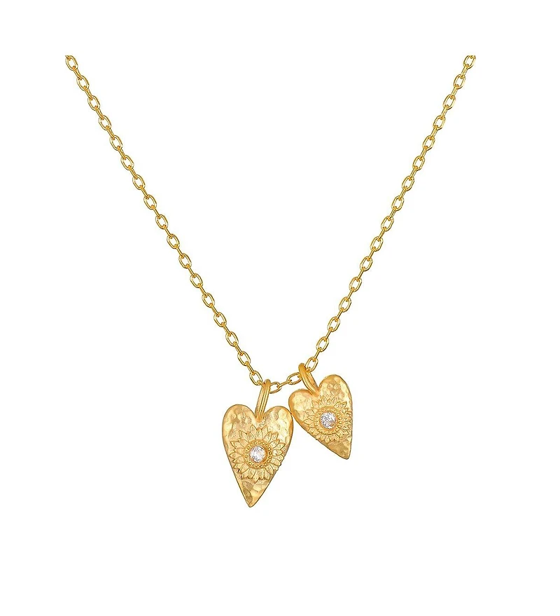 Satya Jewelry Sacred Connection Topaz Lotus Heart Necklace