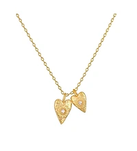 Satya Jewelry Sacred Connection Topaz Lotus Heart Necklace