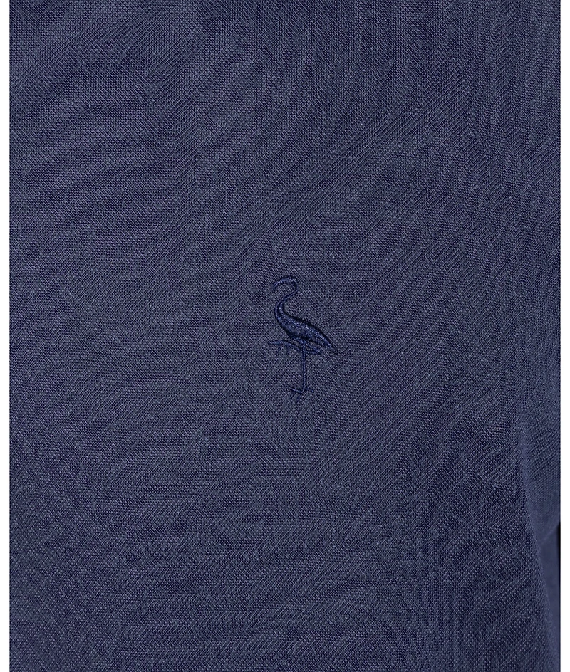 Tailorbyrd Men's Distressed Floral Modal Polo