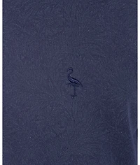 Tailorbyrd Men's Distressed Floral Modal Polo