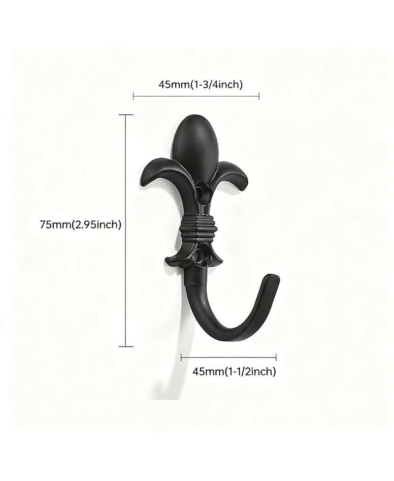 Yigii 5 Pack Heavy Duty Zinc Alloy Wall Hooks for Hanging Clothes, Towels, and More