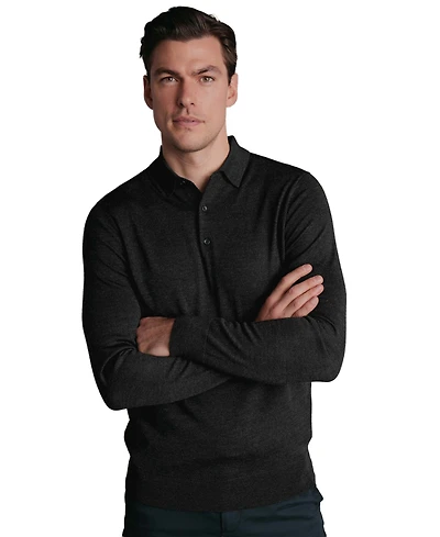 Charles Tyrwhitt Men's Merino Wool Polo Sweater