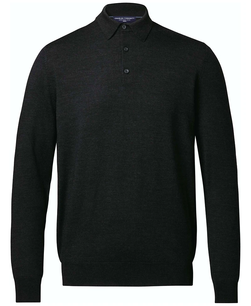 Charles Tyrwhitt Men's Merino Wool Polo Sweater