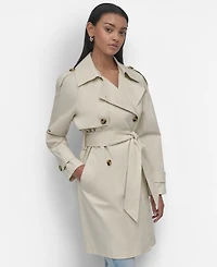 Dkny Jeans Women's Double Breasted Trench Coat