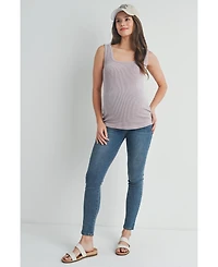 Hello Miz Maternity Square Neck Ribbed Sleeveless Tank Top