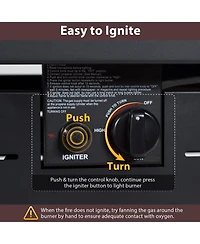 Gymax Set of 5 Patio Furniture Heavy-duty Frame Rattan Sofa w/ 60000 Btu Firepit Table