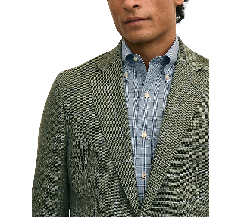 B by Brooks Brothers Men's Hopsack Classic-Fit Wool Blazer