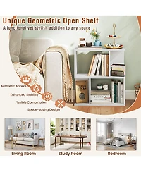 Sugift 3-Tier Bookshelf with Display Shelf for Small Space