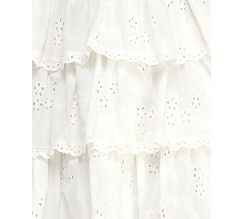 B Darlin Juniors' Spaghetti Eyelet Dress