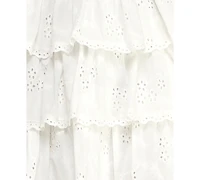 B Darlin Juniors' Spaghetti Eyelet Dress