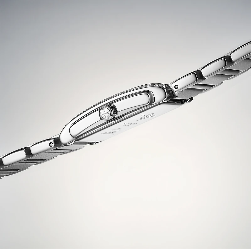 Stuhrling Serafine 4089.3 Women s Rectangular Quartz Watch, Mother-of-Pearl Dial & Swarovski Crystal Bezel