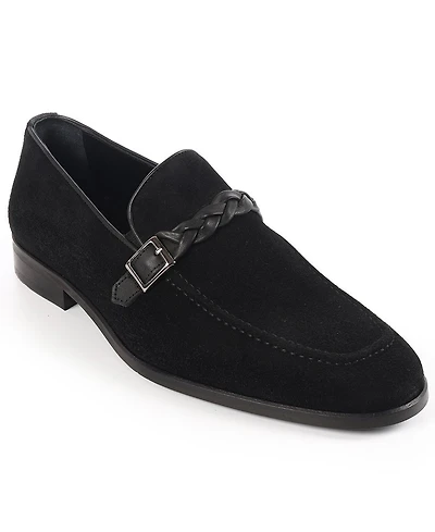 Vellapais Men's Knitted Strap Single Monk Loafers