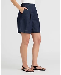 Nvlt Women's Denim-Look Bermuda Short