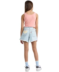 Levi's Girls' 7-16 Crochet Applique A-Line Shorts