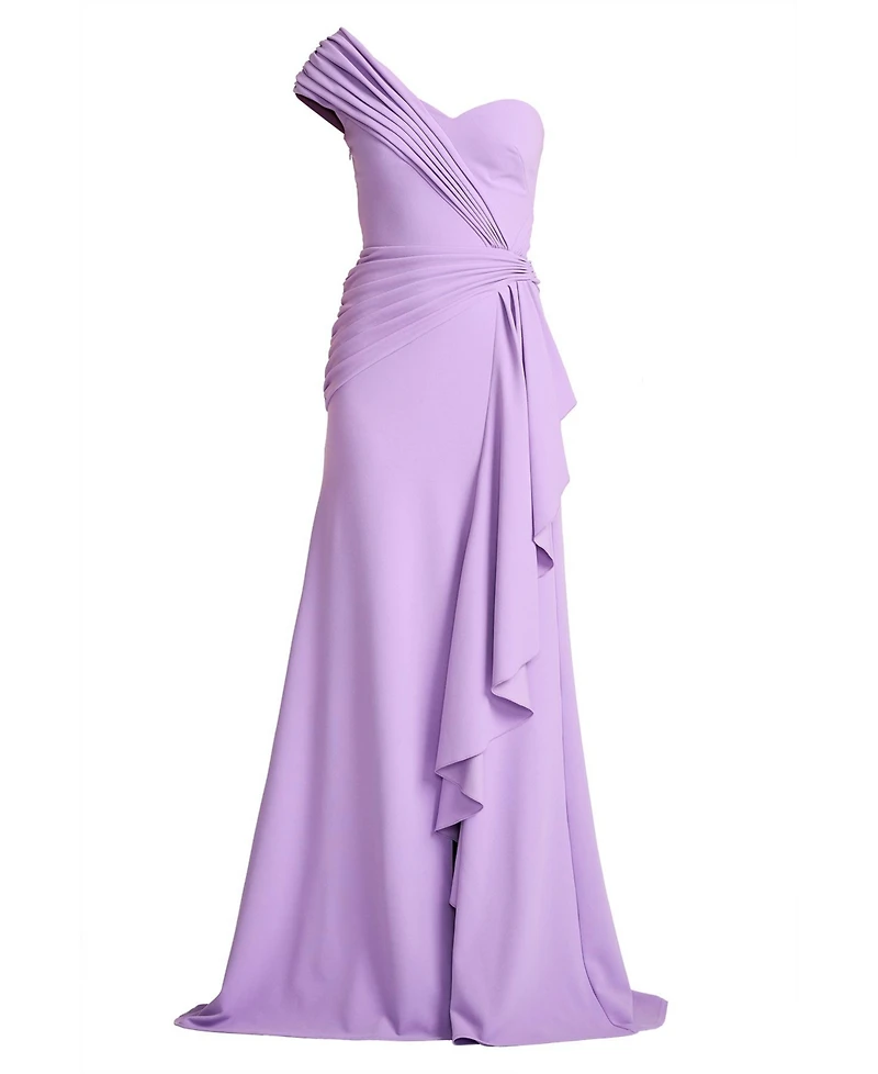 Tadashi Shoji Women's Lune Waterfall Sash Gown