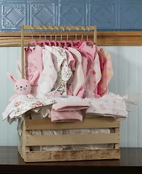 3 Stories Trading Baby Girls' First Year Baby Shower Gift Crate, 36-Piece Set