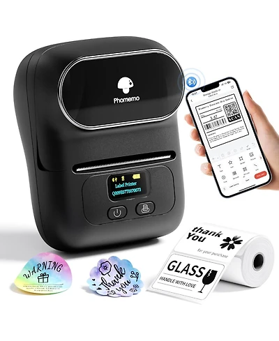 Phomemo M110 Business Label Maker, Portable Bluetooth Thermal Printer