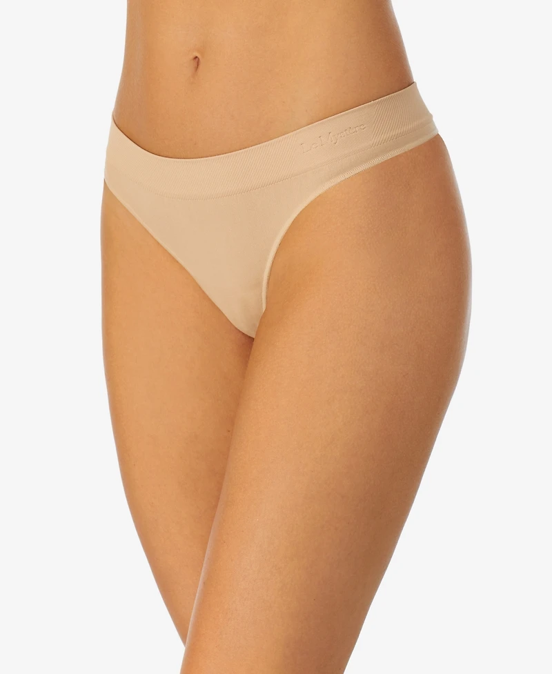 Le Mystere Women's Seamless Comfort Low-Rise Thong, 3-Pack