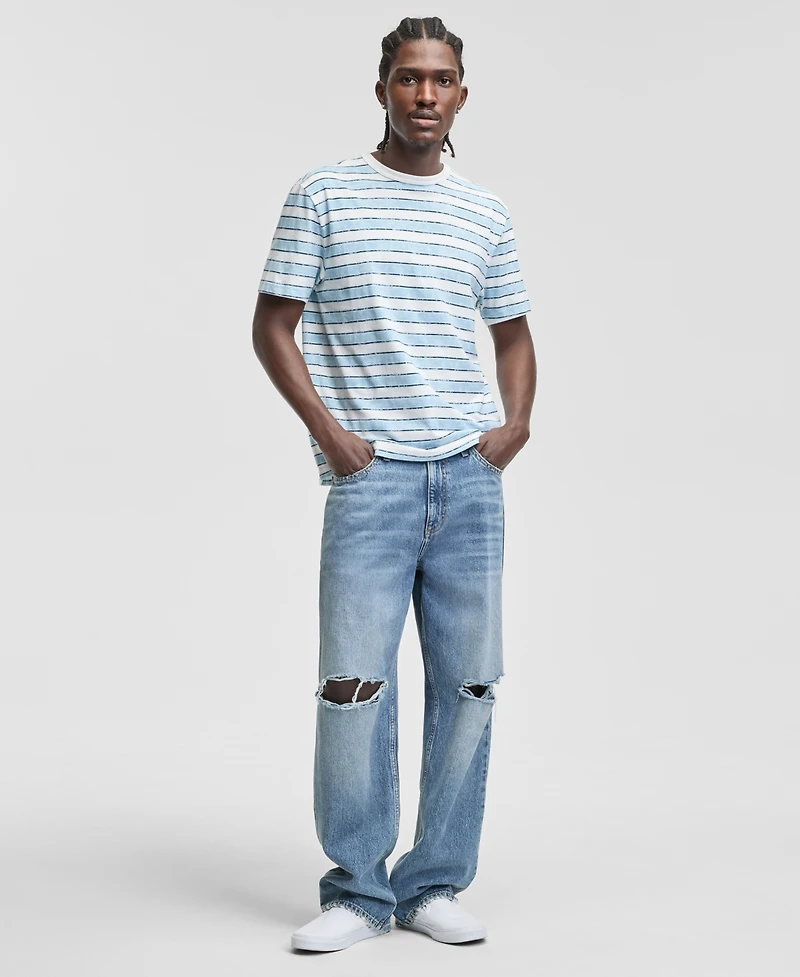 Sun + Stone Men's Chill Stripe Cotton T-Shirt, Macy's Exclusive