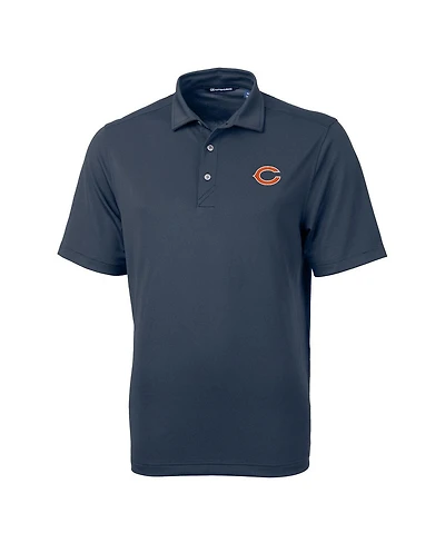 Cutter & Buck Men's Navy Chicago Bears Virtue Eco Pique Polo Shirt