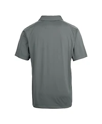 Cutter & Buck Men's Gray Notre Dame Fighting Irish Alumni Logo Prospect Textured Stretch Polo Shirt