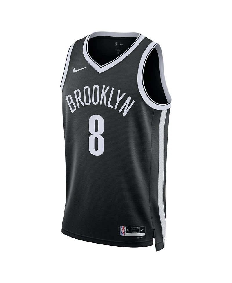 Nike Men's Women's Egor Demin Black Brooklyn Nets Swingman Jersey - Icon Edition