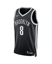 Nike Men's Women's Egor Demin Black Brooklyn Nets Swingman Jersey - Icon Edition