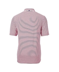Cutter & Buck Men's Garnet Florida State Seminoles Alumni Logo Virtue Eco Pique Stripe Polo Shirt