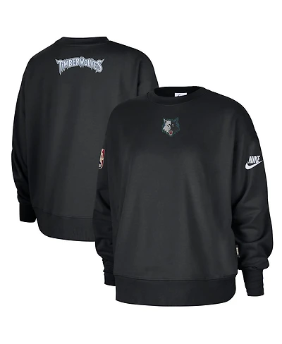Nike Women's Black Minnesota Timberwolves Classic Edition Hardwood Classics Premium Phoenix Fleece Sweatshirt