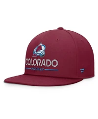 Fanatics Men's Burgundy Colorado Avalanche Authentic Pro Rink Lockup Snapback Hat