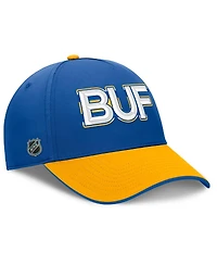 Fanatics Men's Royal/Gold Buffalo Sabres Authentic Pro Rink Team Code Flex Hat