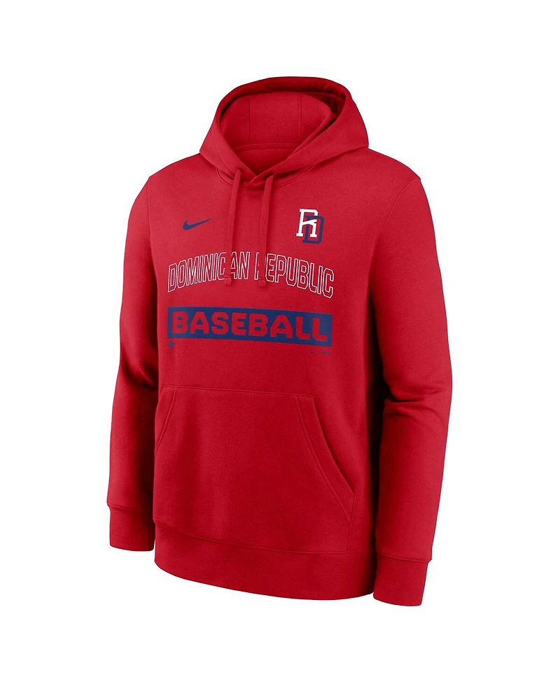 Nike Men's Red Dominican Republic Baseball 2026 World Classic Club Hoodie