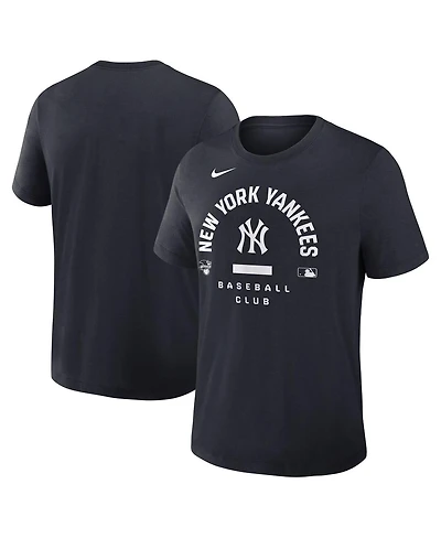 Nike Men's Navy New York Yankees Authentic Collection Early Work Tri-Blend Dri-fit T-Shirt