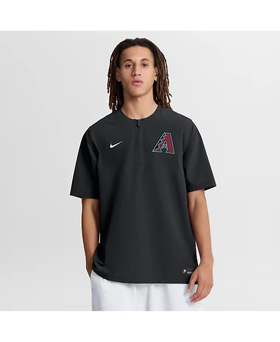 Nike Men's Black Arizona Diamondbacks Authentic Collection Dri-fit Quarter-Zip Windshirt