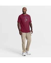 Nike Men's Burgundy Philadelphia Phillies Authentic Collection Batting Practice Pre-Game Raglan Dri-fit T-Shirt