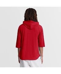 Nike Men's Red Philadelphia Phillies Authentic Collection Flux Dri-fit Raglan 3/4-Sleeve Hooded T-Shirt