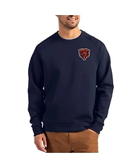Cutter & Buck Men's Navy Chicago Bears Throwback Roam Raglan Pullover Sweatshirt