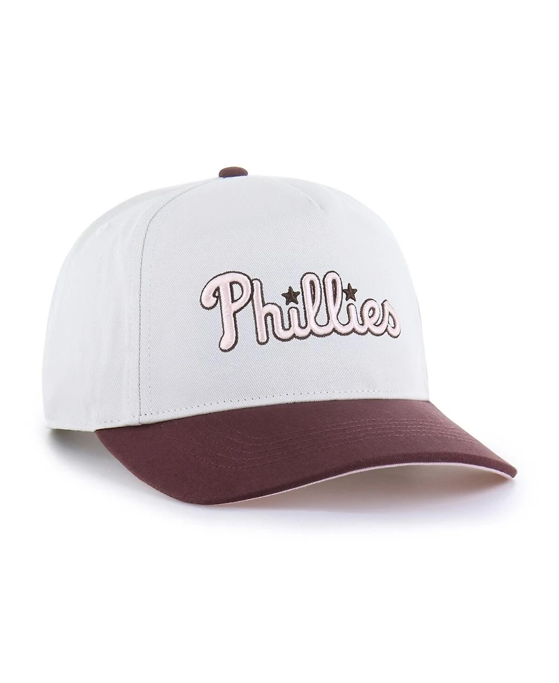 '47 Brand Men's Women's Stone/Burgundy Philadelphia Phillies Love Letter Adjustable Hitch Hat